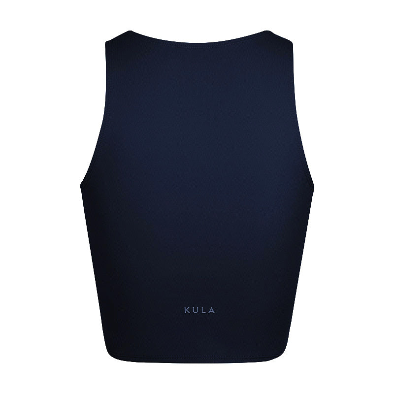 Mila Crop Top in Navy
